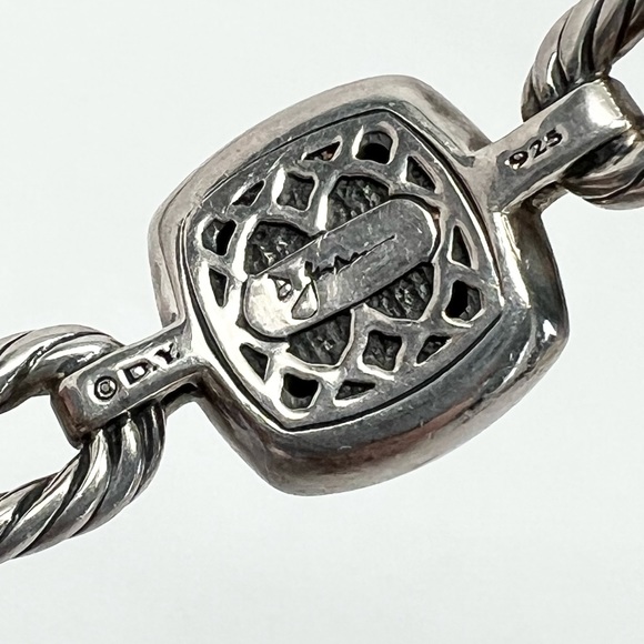 David Yurman Black Orchid Diamond Albion Double Cable Bracelet .925 - Picture 8 of 9